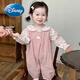 Disney Baby Suit Spring y Autumn Sweet Floral Doll Camshel Camiseta bordada de dos piezas Camisa de conejo rosa de dos piezas de dos piezas Diez outela de dos piezas 80 más grande (7 meses a 1 año)