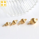Juke 18k-14k gold accessories pearl buckle head k gold lantern buckle DIY handmade beaded gold necklace buckle bracelet connection buckle 18K yellow 8mm 0.41g or so