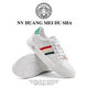 
Queen Medusa 2024 autumn and winter new light luxury leather high-end trendy board shoes for men versatile casual one-step white and blue 9922 38