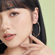 三福休闲金属中大圈环耳环一对 个性时尚欧美风耳饰 818016 12131-薇 2个