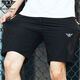 Emporio Armani Sportshorts Herren dünne schnell trocknende Eis Seidenhose Loose Casual 5-Punkte-Hose Sommer Amn11-9906 Schwarz und Grün 2xl 140-153jin [Jin entspricht 0,5 kg]