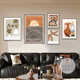 Pintura de sentido Estilo de crema sala de estar decoración de la sala de estar estilo medieval estilo sofá fondo pared pintura colgante combinación pintura nórdica estilo retro arte mural Z3884 35*50/50*70/30*40*2/40*60 CONJUNTO DE ACEITE PS Marco de oro de oro