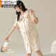 
Modal pregnant women breastfeeding nightgown summer thin postpartum confinement clothes maternity hospital for prenatal examination dress summer 11981 M