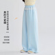 Ove Girls Frühlingshosen 2025 Neue Kinderspitzenspitze mit Weitbeinhosen Frühling und Herbst große Kinder mit geradlinigen Hose Sport 15281 Lake Blue 120 cm