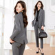 Punizi suit suit for women spring and autumn new Korean style professional wear fashionable temperament college student suit formal work wear overalls SY6528# gray suit + white shirt + pants 4XL