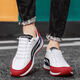 Zapatos de forrest gump zapatos para hombres transpirables pequeños zapatos blancos zapatos deportivos zapatos casuales zapatos de pedal de un pie a la altura de los zapatos de running resistente a la runda de desgaste AW66-blanca y azul 40