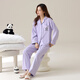 
Couple pure cotton pajamas for women with autumn and winter with chest pads, panda long sleeves, new style New Year's goods, large size, can be worn outside home clothes 16803 women's lavender purple [Fall and winter thickened] M 80-100Jin [Jin equals 0.5 kg]