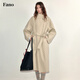 Fano studios Fan Luo Fano classic simple and lazy Korean style raglan sleeve silhouette long windbreaker jacket for women autumn new beige color ready-made S
