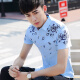 Suowanyi (Suowanyi) Camisa de manga corta de verano para hombres Estilo coreano y camisa de pulgada blanca estampada de moda 826 White M 90-105Jin [Jin equivale a 0.5 kg]