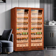 CIGARLOONG CL-120C1 Intelligent Constant Temperature and Humidity Cigar Cabinet Constant Temperature Red Wine Cabinet Negative Ion Ammonia Purifier WiFi Remote IoT Frequency Control Large Capacity Double-Door Cigar and Red Wine Double Cabinet Rosewood Grain Beech Naked Model WiFi + Purified Ammonia + Constant Temperature and Humidity