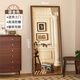 Chibalun American retro dressing mirror clothing store fitting mirror wall hanging home floor mirror bedroom full body mirror 40 ebony