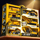 Детский сплав экскаватор Toys Boy, смешивающий бульдозер-автомобиль Car Car Car Set 1-3 года 4 роскошные модернизированные супер большой 10-сплав инженерный автомобиль +