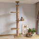 Yingzhun cat climbing frame Tongtian column small apartment with nest cat tree large column cat toy scratching board claw grinder cat nest frame integrated A type wooden 3 jumping platform