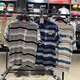 Li Nings neue Herren-Reverse-Serie losen atmungsaktiven runden Hals lässig Kurzarm T-Shirt AHST69 Blue Strip (695) 2xl 185