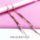 DOMEN Old Phoenix Gold Store Russian Women's New Simple Purple Gold Snake Bone Tassel Earrings Versatile 18k Color Gold Plated Tassel Earrings Rose Gold Pair