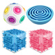 Yunmanqing 3D dreidimensionales Labyrinth Kinder Magic Cube Ball Intelligence Development Focus Training Boy-Use-Spielzeug 67 Magnetismus kleines 3D-Labyrinth [Blue] + Magic Bean Snail