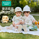 All Cotton Era Baby Vêtements Sweat-Absorbing 2025 Printemps et été Nouveau coton pur Split Sleeve Set Forest Sports Games 90cm