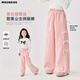 Ove Girls 'Pants Spring and Automn Style's Children's Fashionn's Bow Wide-Leg Pantalons Big Children's Casual Spring Clothes Girls Girls Straight-Leg Pantal