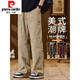 
Pierre cardin American work pants men's 2025 spring new loose straight high street charge wide-leg casual long pants new product 9885-Khaki M