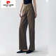 皮尔卡丹（pierre cardin）湖蓝色阔腿裤女2025年夏季薄款新款直筒宽松显瘦窄版拖地牛仔裤子 【湖蓝九分】LA9224 29 建议110-120斤