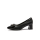 
Red Dragonfly Leap Moon Shoes High Heels 25 Spring Thick Heels Women's Shoes Pointed toe Workplace Small Leather Shoes Single Shoes WLB15124 Black 38