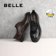 Belle Workplace Commuter Business Leather Shoes Men's 2025 Spring New Cowhide Classic Официальная обувь 8QC01AM5 Black 40 (250 мм)