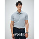 Sanheer [Gentleman Estórico] 120s de algodón largo de algodón de algodón transpirable Proceso de tirón de la solapa de verano Camiseta de manga corta DAT983 Paste de frijoles M /48