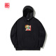 Li ning china li ning sudadera con capucha para hombres 2025 otoño nuevo nuevo y versátil deportivo sencillo y versátil negro-1 m