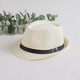 TONDIMONP straw hat British top hat spring and summer sun protection men and women beach hats travel beach sunshade jazz hat monofilament straw hat white children's hat 54cm all