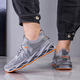 2025 Nouvelles chaussures décontractées Chaussures minces respirantes pour hommes Chaussures en maille tendance pour hommes chaussures de sport chaussures de lame chaussures noir et bleu 42
