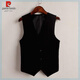 Pierre cardin men's vest black slim horse clip vest spring and autumn thin casual British style groom suit vest new style black vest L recommended 105-120 Jin [Jin equals 0.5 kg]