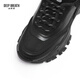 DEEP BREATH Deep Breath Women's Shoes Thick Sole Fashion Strap Curved Daddy Shoes Casual Shoes AX12242 Black 36