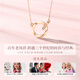 Lao Fengxiang 18K gold necklace female Mobius pendant jewelry fashionable light luxury birthday anniversary gift for girlfriend and wife rose gold * about 1.7g * necklace * brand gift box