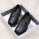Belle Soft Leather Small Size Женская обувь 313233 Single Thote Single Spens и осень -новый стиль без шлифования ног 33 Работа 34 без усталых ног Loafer маленькие кожаные туфли черные [679 ремней] 32