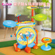 Toys de batterie pour enfants pour les débutants pour Utilisation à domicile 2-3 ans 6 Instruments de batterie Baby Jazz Drum Boy Girl Gift Poly Drum Set [Bleu - avec USB Power Cord]