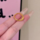 NXO gold 999 hello kitty ring women's new pure gold Hello Kitty ring live gift for girlfriend gold-plated kitty live ring 1.68g