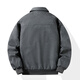 Nasa Marvel Jacke Frühling und Herbst Herren neue Lederjacke Lose lässig vielseitig schwarz grau l
