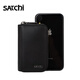 Satchi (Satchi) Bolsa para hombres Genuine Leather Fashion Card Bolet Bolsa de monedas Simple First First Cow Wide Bag Capacidad Bag de la llave para hombres [Negro] Satchi agrega compra y disfruta de la entrega de prioridad