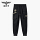 BOY LONDON spring couple style large pocket trendy casual workwear woven trousers N34900 black L