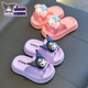 Children's Sandals Sanrio Girls Summer Cartoon Cute Non-Slip Indoor Bath Soft Soled Parent-Child Kuromi Slippers Pink Hello Kitty (Upgraded Eco-Friendly Material) 12 Size 36/37 (Suitable for 35/36 Feet)