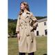 Baitu Betu Women's Clothing 2025 Spring New Windbreaker Fashionable High Imitation Deerskin Velvet Contrast Windbreaker Jacket for Women 2501T50 Khaki XS