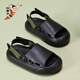 Astro Boy Children's Sandals 2025 Summer New Hole Shoes Indoor and Outdoor Bathroom Bathroom Anti-slip Boys Slippers Beach Shoes Black 24 Inner Length About 17 cm