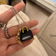 PKFC Korean Blogger gleicher Stil Tiger-Eye Stone Obsidian Bag Traube Bündel Halskette Design Vielseitige Pullover Kette Frauen Tasche Tiger-Eye Stone Traube Halskette Z-3856