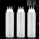 FANCYCHIC 976 three-hole squeeze seasoning bottle three-hole squeeze sauce bottle commercial stall squeeze bottle commercial three-hole squeeze white three-hole sauce bottle * 650 # ml (pack of three)