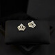 WOUG Korean style fashion crown zircon brooch creative personality cute pin simple personality suit small size