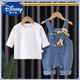 Disney Baby Denim Saut-salles Suite printemps et automne Anise Baby Automn Suit Two-Piece Set Men and Women Childre
