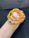 Lierui Natural Beeswax Three Circle Bracelet Beeswax Chicken Oil Yellow Pixiu Turquoise Multi Circle Bracelet Ethnic Style Sweater Chain Autumn and Winter 7mm