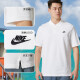 Nike (NIKE) T-shirt men's 2025 spring and summer men's short-sleeved lapel POLO shirt breathable casual tennis white pure cotton short-sleeved men FN3895-100/big/white 2XL