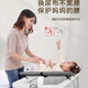 Mu yunyao Deutschland Neugeborenes Baby Kinderbett bewegliche Moskitonetz-Spleißbett Multifunktion falten Babybett Cart Dual-Purple-Purpose-Wiege Himmelblau + Moskitonetz + Matratze + Windel Tisch