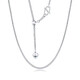 Mengjinyuan Platinum Necklace PT950 Sweetheart's Love Platinum Clavicle Chain Sweater Chain as a Gift for Girlfriend Chain Length 48cm Weight Approximately 7.25g